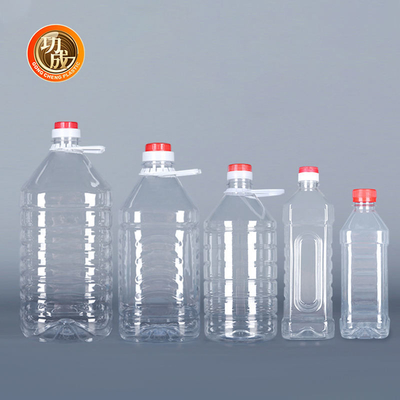 Il condimento di plastica del chiaro animale domestico dell'OEM imbottiglia la plastica del contenitore dell'olio da cucina di 250ml 500ml 1l