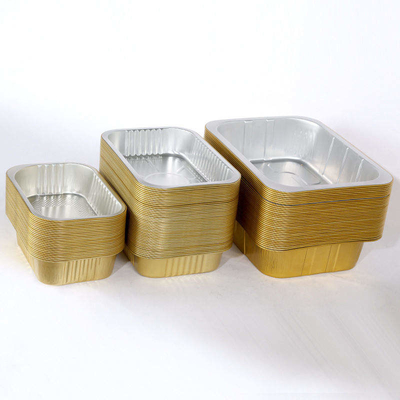Il BARBECUE di Tin Foil Round personalizza i contenitori di imballaggio Bento Box With Lid di alluminio asportabile
