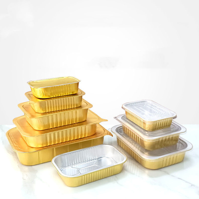 Contenitore di alluminio ispessito rettangolare eliminabile di Tray Barbecue Aluminum Foil Food del pranzo