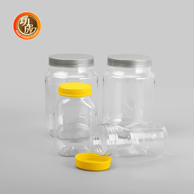 Barattolo di biscotto di plastica vuoto dell'ANIMALE DOMESTICO del commestibile della bottiglia dell'inceppamento dell'ampia bocca