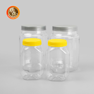 Barattolo di biscotto di plastica vuoto dell'ANIMALE DOMESTICO del commestibile della bottiglia dell'inceppamento dell'ampia bocca