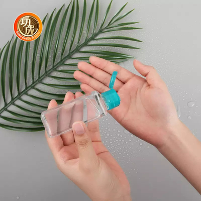 Bottiglia del prodotto disinfettante della mano di dimensione di viaggio di PLA di PCR dell'OEM Mini Plastic Sanitizer Bottle con il supporto del silicone