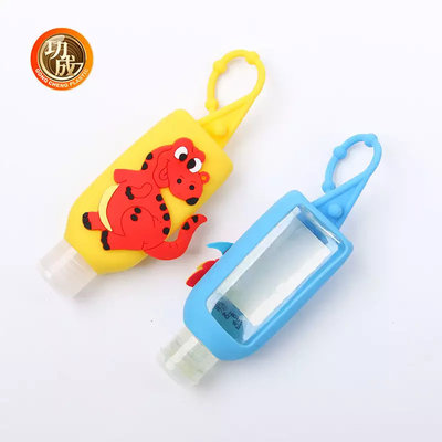 Bottiglia del prodotto disinfettante della mano di dimensione di viaggio di PLA di PCR dell'OEM Mini Plastic Sanitizer Bottle con il supporto del silicone