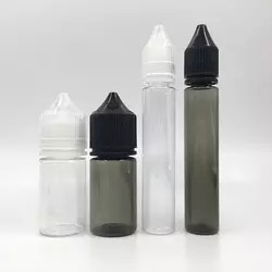 bottiglia liquida di plastica vuota del contagoccia V3 del nero dell'animale domestico della bottiglia 120ml di 60ml 15ml 30ml 10ml E