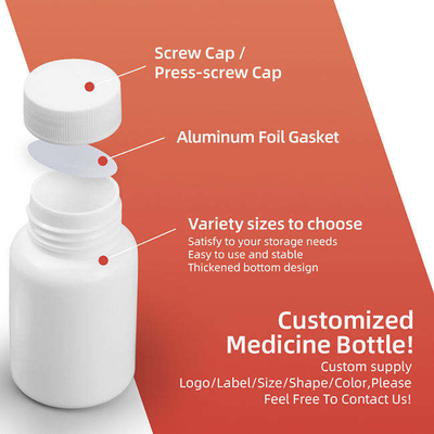 Il commestibile di plastica della bottiglia di pillola della farmacia ha personalizzato Logo Screen Printing