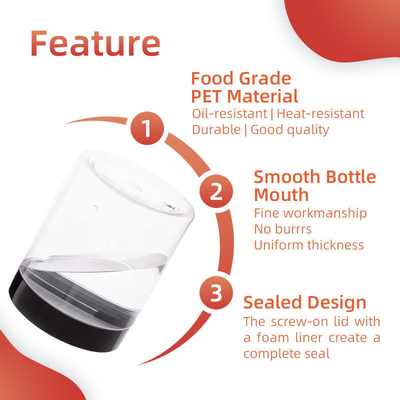 19oz 100 barattoli di plastica della bocca di calibro 500ml ampi per l'alimento delle spezie