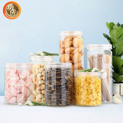 commestibile vuoto del barattolo di biscotto di Candy dell'animale domestico di 100ml 200ml 300ml chiaro