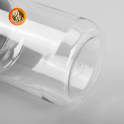 Barattolo di biscotto di plastica dell'animale domestico della bottiglia 500ml 2000ml dell'inceppamento del commestibile chiaro