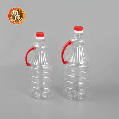 Il condimento di plastica del coperchio a vite imbottiglia la bottiglia della salsa di soia dell'ANIMALE DOMESTICO con la maniglia