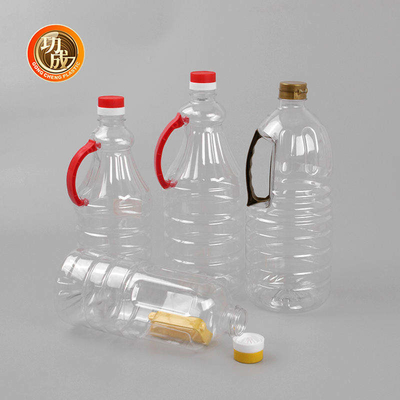Il condimento di plastica dell'olio di arachide imbottiglia la bottiglia di plastica trasparente della salsa di soia dell'ANIMALE DOMESTICO