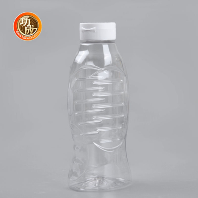 Bottiglie di plastica della salsa di compressione dell'ANIMALE DOMESTICO con il coperchio Flip Top Food Grade