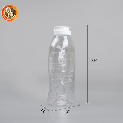 Bottiglie di plastica della salsa di compressione dell'ANIMALE DOMESTICO con il coperchio Flip Top Food Grade