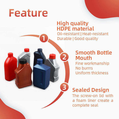 Contenitore automobilistico dell'olio 1L dell'olio per motori dell'HDPE vuoto della bottiglia