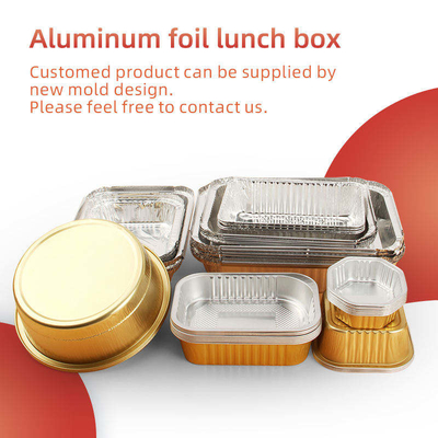 Coperchio eliminabile di Tray Lunch Box With Plastic del di alluminio del grado degli alimenti a rapida preparazione