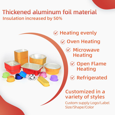 Contenitore di alluminio ispessito rettangolare eliminabile di Tray Barbecue Aluminum Foil Food del pranzo