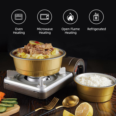 Contenitore di alluminio ispessito rettangolare eliminabile di Tray Barbecue Aluminum Foil Food del pranzo