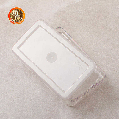 Lo stoccaggio di plastica quadrato dell'ANIMALE DOMESTICO trasparente stona il contenitore di alimento di plastica 660Ml con i coperchi