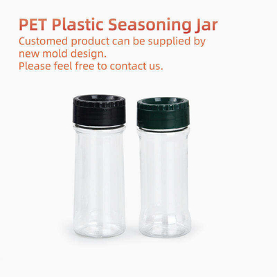 La spezia di plastica pura vuota imbottiglia il sale Shaker Seasoning Jars Bulk dell'ANIMALE DOMESTICO di 100Ml 250Ml