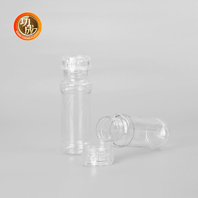 Condimento di plastica trasparente su ordinazione Shaker Jars 250ml 500ml delle bottiglie della spezia