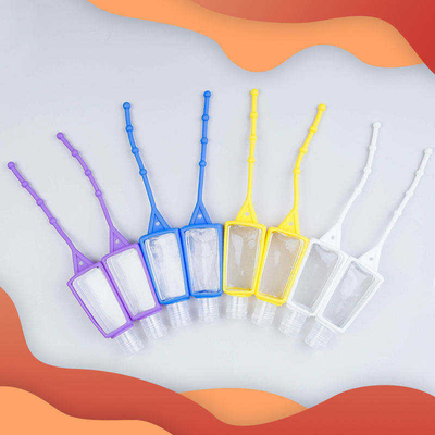Catena chiave della tasca 30ML del prodotto disinfettante della bottiglia della mano della bottiglia di plastica su ordinazione del prodotto disinfettante