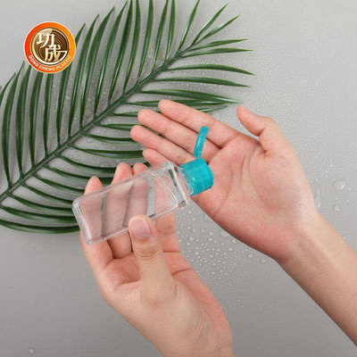 Catena chiave della tasca 30ML del prodotto disinfettante della bottiglia della mano della bottiglia di plastica su ordinazione del prodotto disinfettante