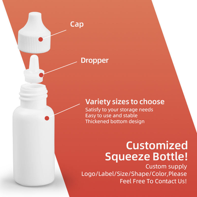 Bottiglie di plastica pe 120 ml Applicatore di cappuccio di distribuzione aperto