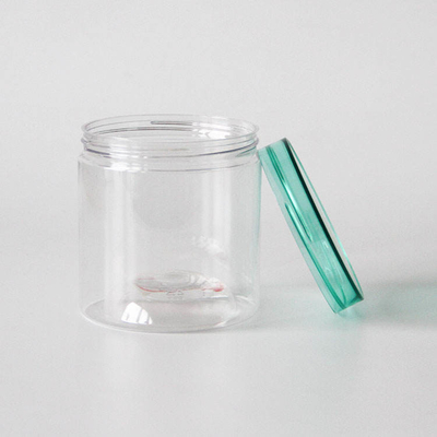 Bottoni di plastica per animali da compagnia da 1 litro con fondo rotondo e coperchio trasparente