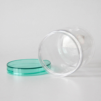 Bottoni di plastica per animali da compagnia da 1 litro con fondo rotondo e coperchio trasparente
