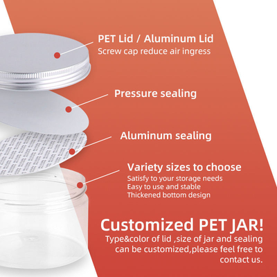 Bottine di plastica in PET personalizzate Contenitori Bottine di plastica in PET trasparenti con coperchio CQC