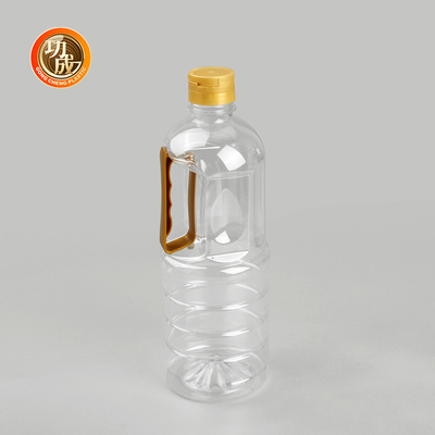 Velo sul coperchio Bottiglia di olio da cucina di plastica di qualità alimentare condimenti imballaggio personalizzato 1000ml-1800ml