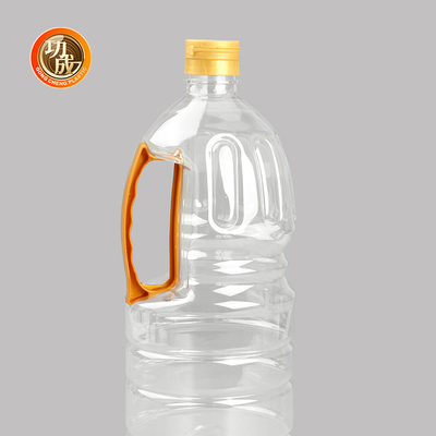 Bottiglie di salsa di plastica trasparente di grado alimentare imballaggio cilindrico 1000ml-1800ml Capacità