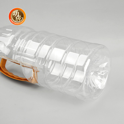 Bottiglie di salsa di plastica trasparente di grado alimentare imballaggio cilindrico 1000ml-1800ml Capacità